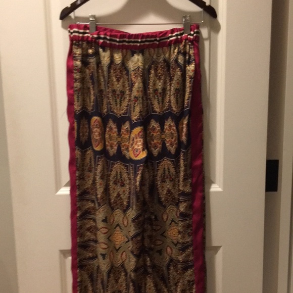 Zara paisley scarf print wide leg pants - Picture 6 of 12